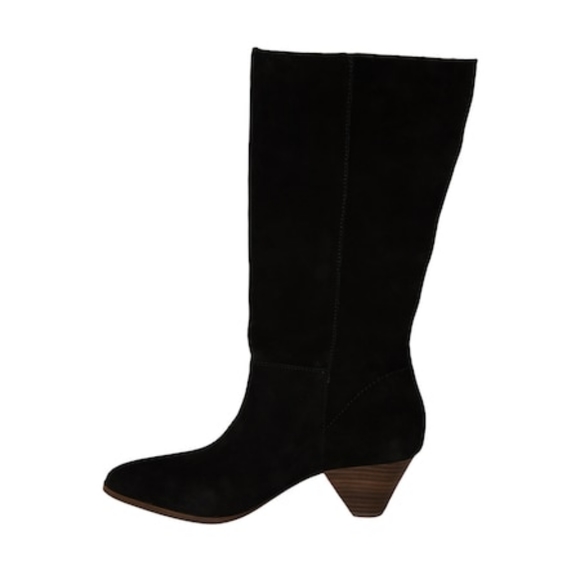 Shoes - Fukko sz 8 black mid calf boot cone heel